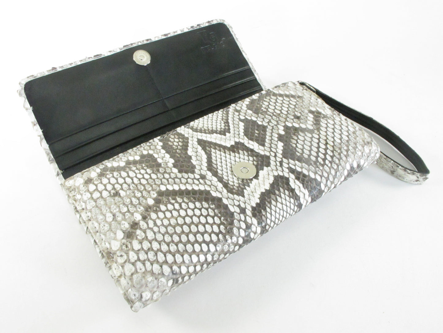 Genuine Burmese Python Snake Skin Leather Women's Clutch Wallet Wristlet Purse