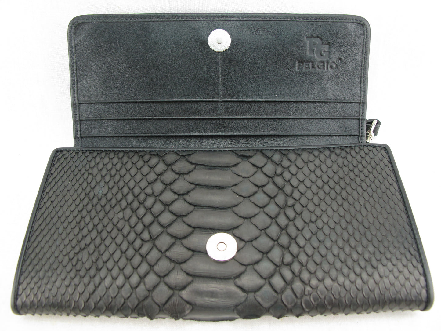Genuine Python Snake Belly Skin Leather Women's Clutch Wallet Wristlet Purse