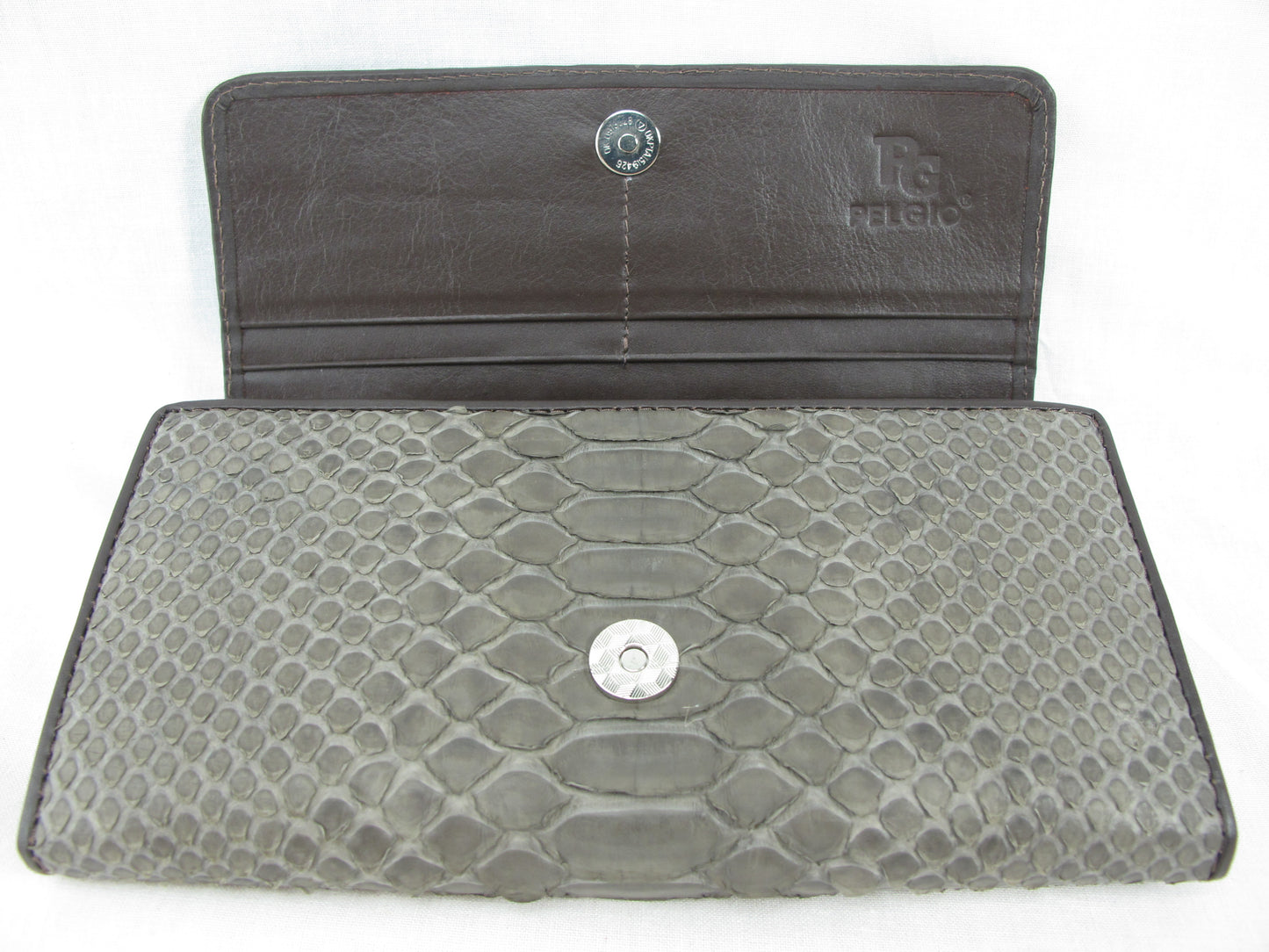 Genuine Python Snake Belly Skin Leather Women's Clutch Wallet Wristlet Purse