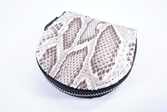 Genuine Burmese Python Skin Leather Women's Zip Wallet Coins Purse