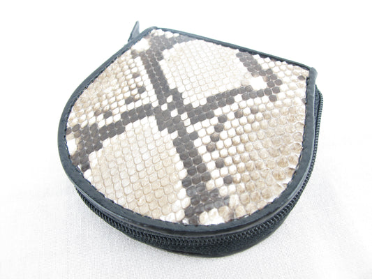 Genuine Reticulated Python Skin Leather Women's Zip Wallet Coins Purse