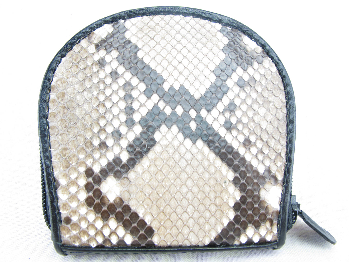 Genuine Reticulated Python Skin Leather Women's Zip Wallet Coins Purse