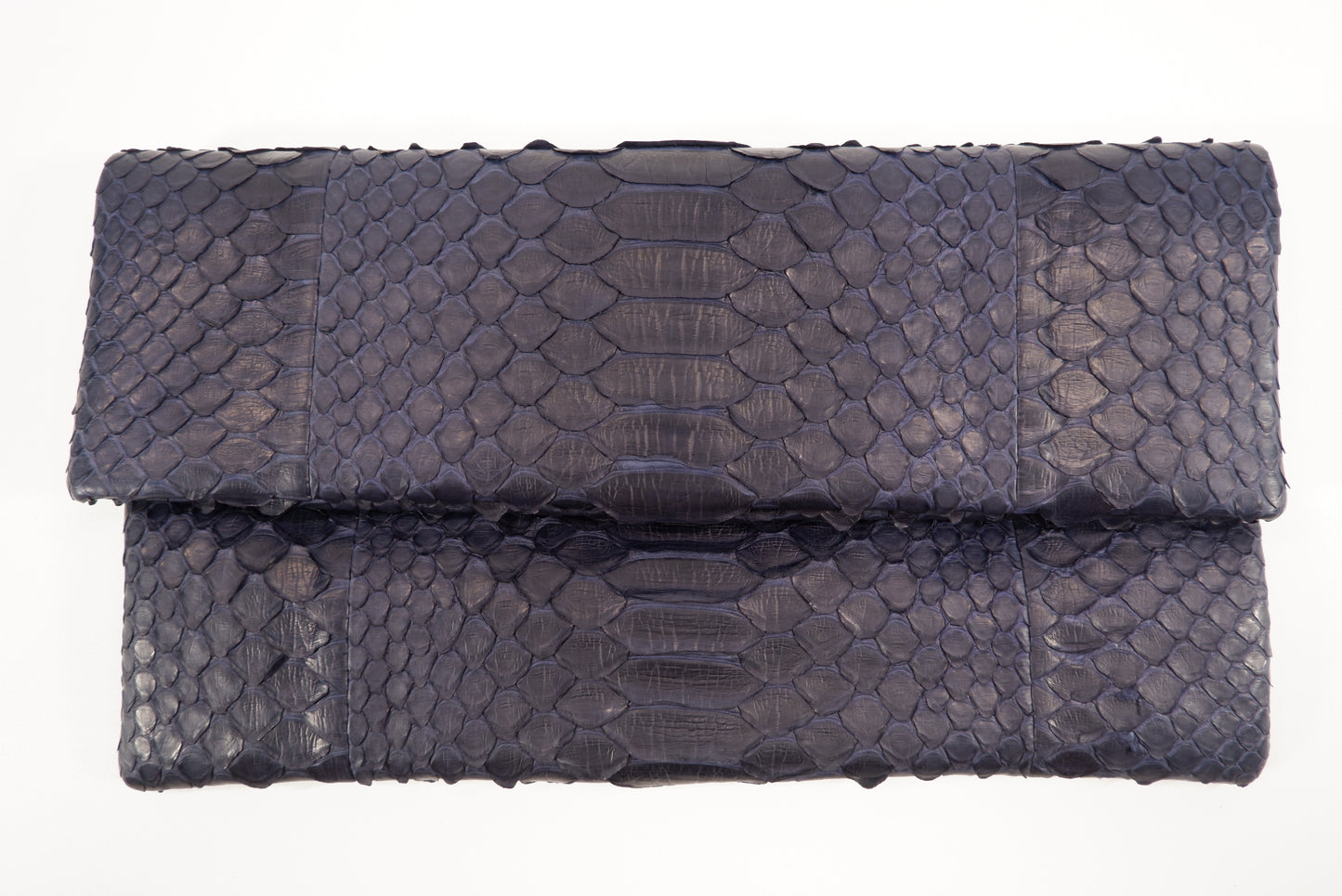 PELGIO Genuine Python Skin Leather Magnetic Fold Clutch Bag Purse