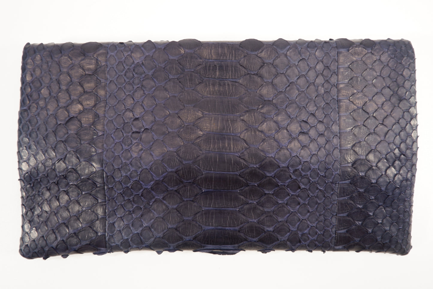 PELGIO Genuine Python Skin Leather Magnetic Fold Clutch Bag Purse