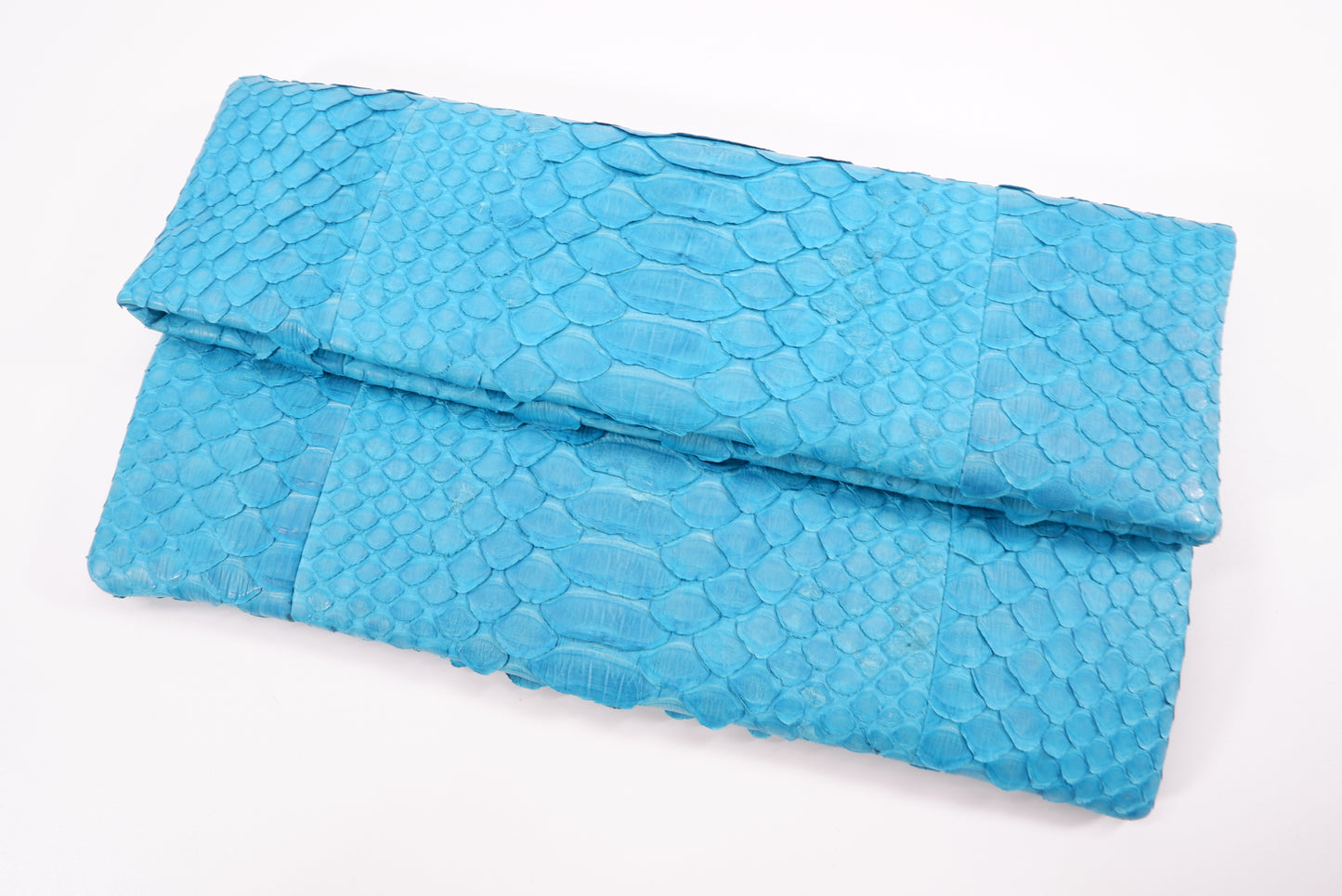 PELGIO Genuine Python Skin Leather Magnetic Fold Clutch Bag Purse