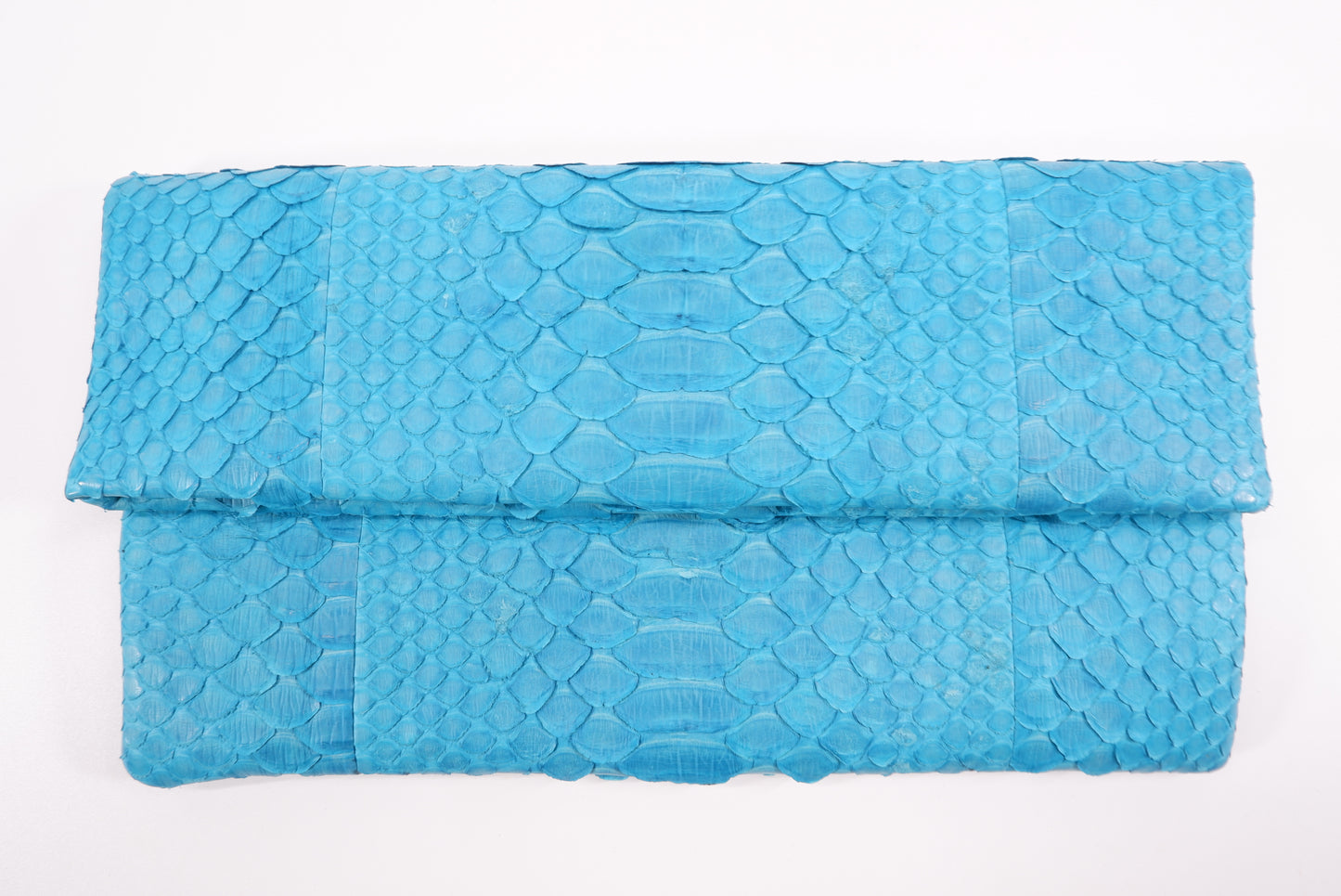 PELGIO Genuine Python Skin Leather Magnetic Fold Clutch Bag Purse