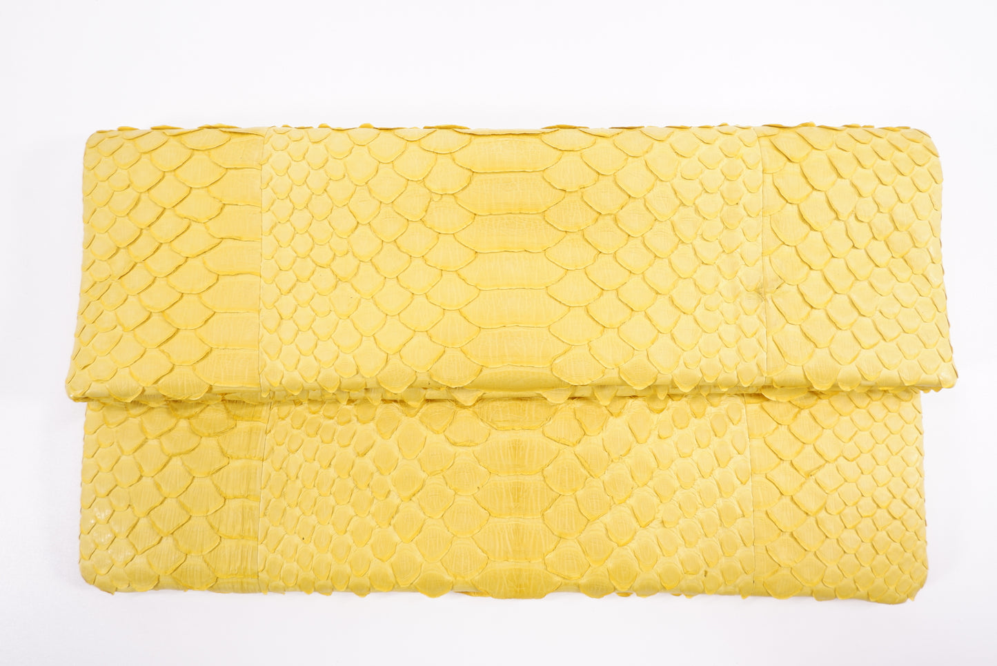 PELGIO Genuine Python Skin Leather Magnetic Fold Clutch Bag Purse