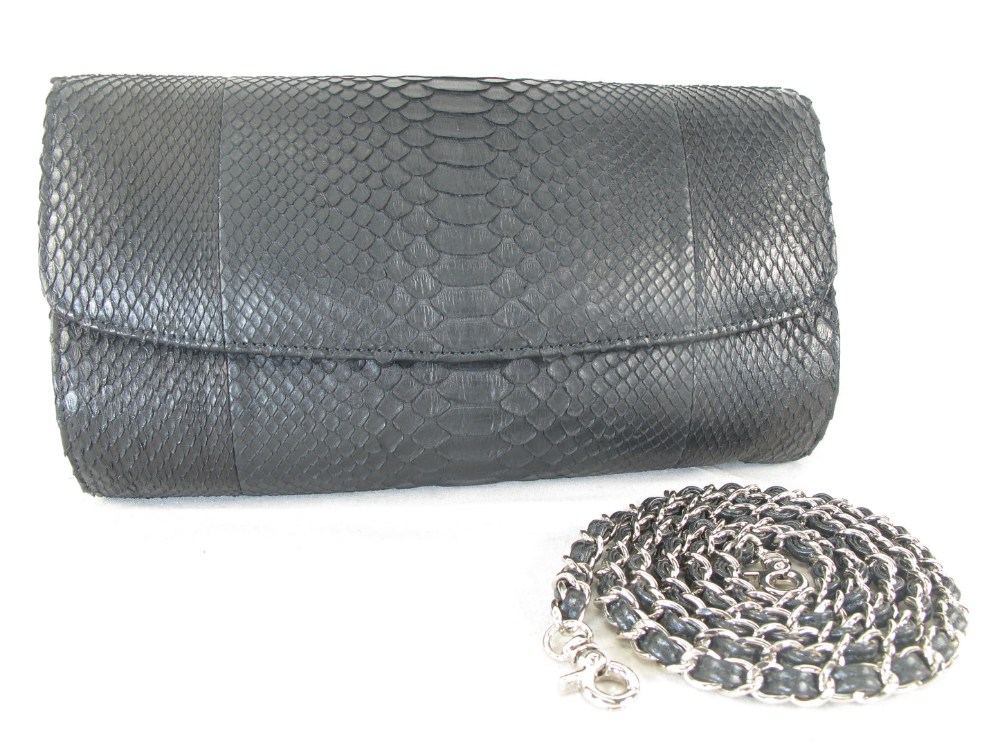 PELGIO Genuine Python Skin Leather Women's Messenger Bag Crossbody Purse