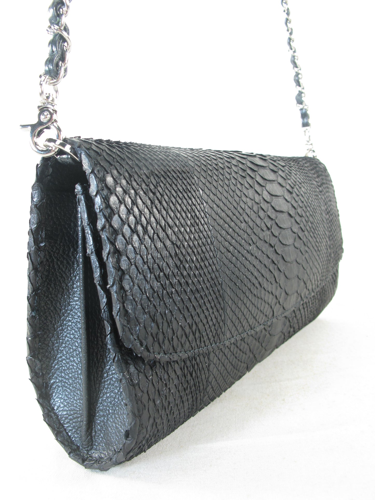 PELGIO Genuine Python Skin Leather Women's Messenger Bag Crossbody Purse