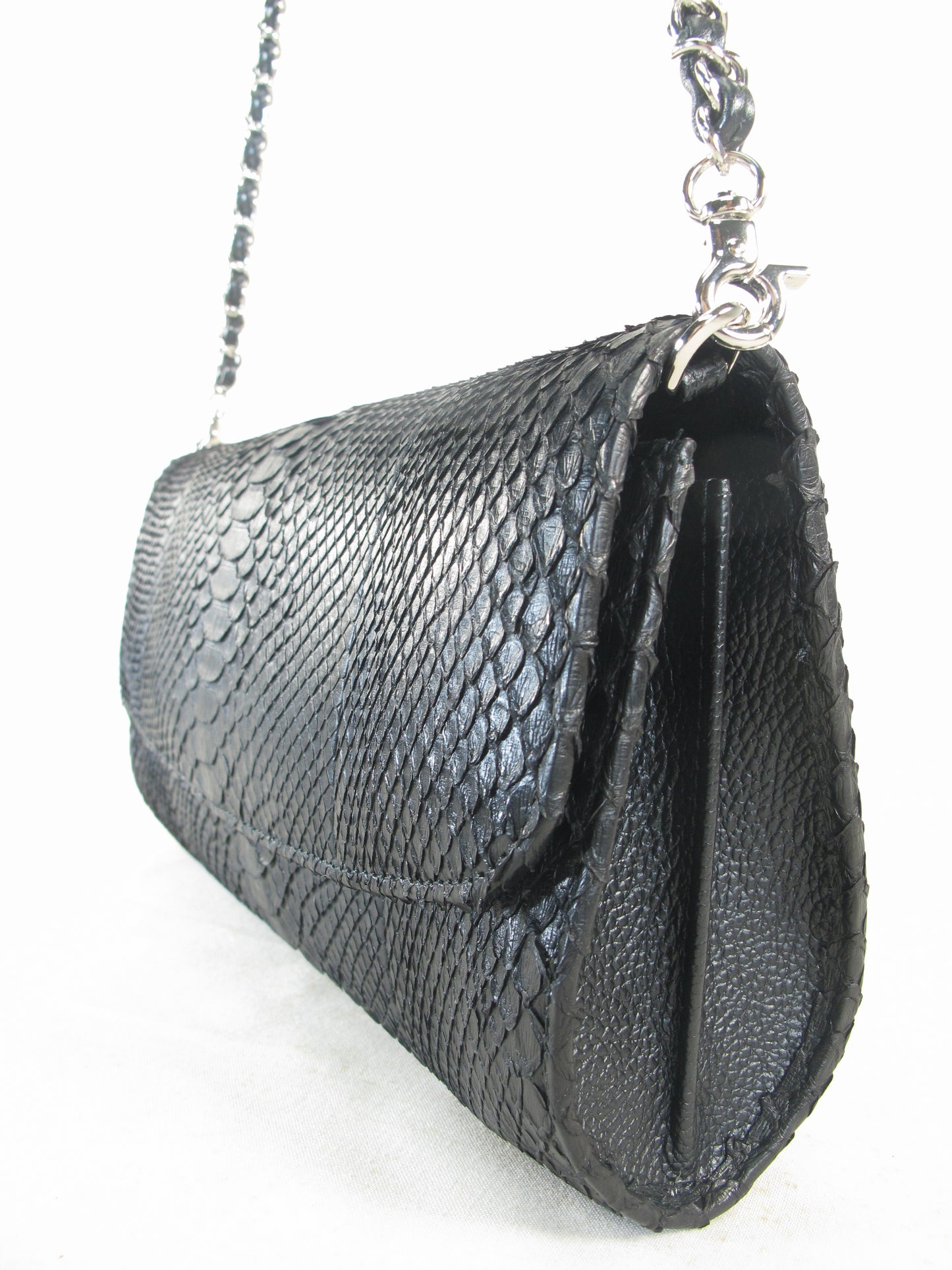 PELGIO Genuine Python Skin Leather Women's Messenger Bag Crossbody Purse