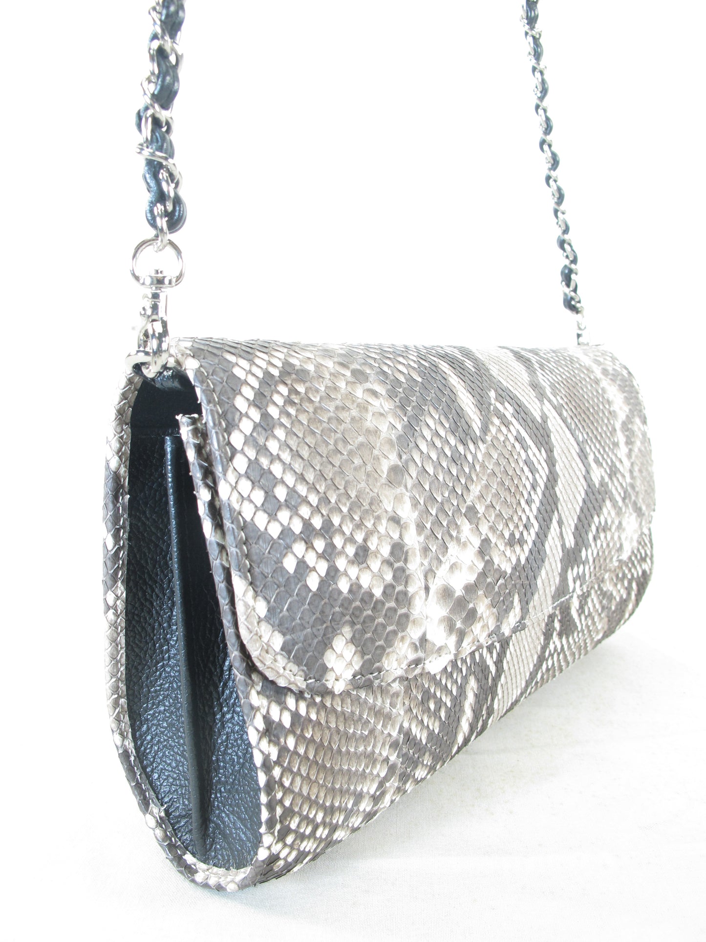 PELGIO Genuine Python Skin Leather Women's Messenger Bag Crossbody Purse