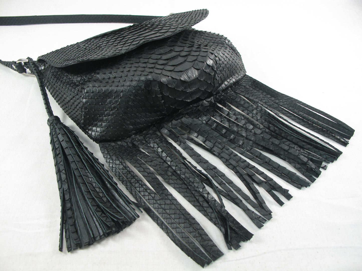 PELGIO Genuine Python Skin Leather Crossbody Bohemian Bag Purse