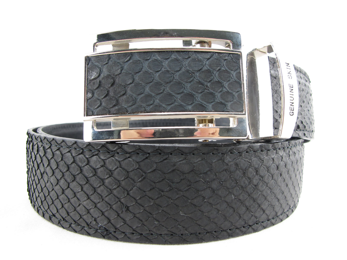 Genuine Python Snake Skin Leather Auto Locking Men's Belt – PELGIO