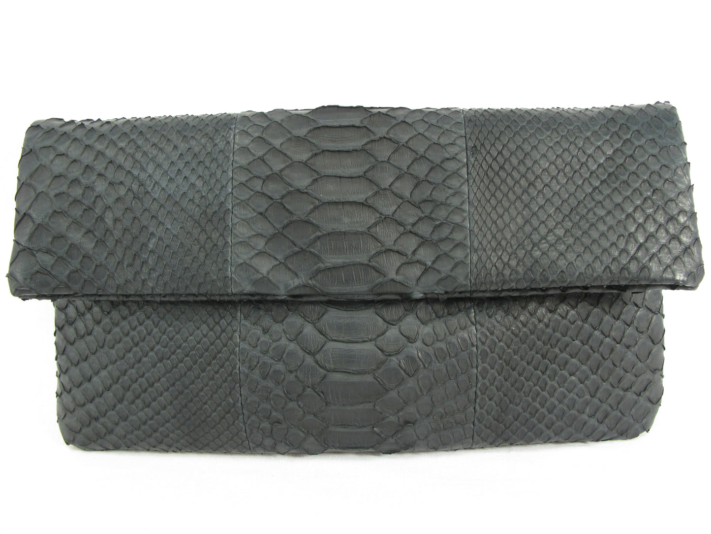 PELGIO Genuine Python Skin Leather Magnetic Fold Clutch Bag Purse