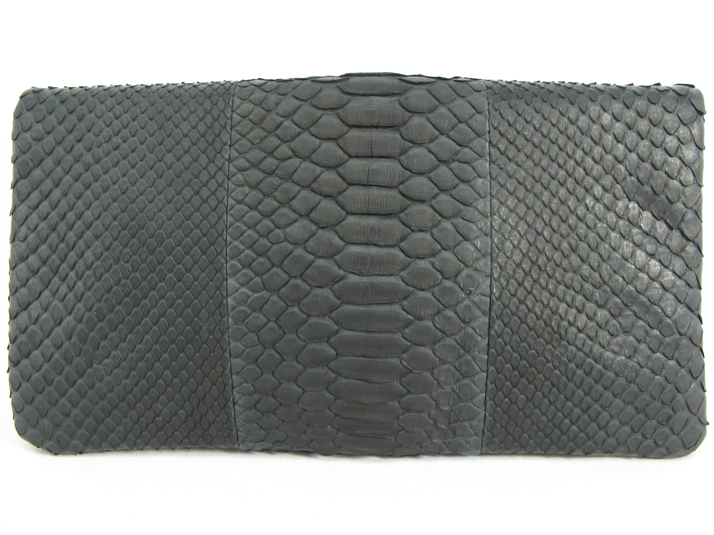 PELGIO Genuine Python Skin Leather Magnetic Fold Clutch Bag Purse