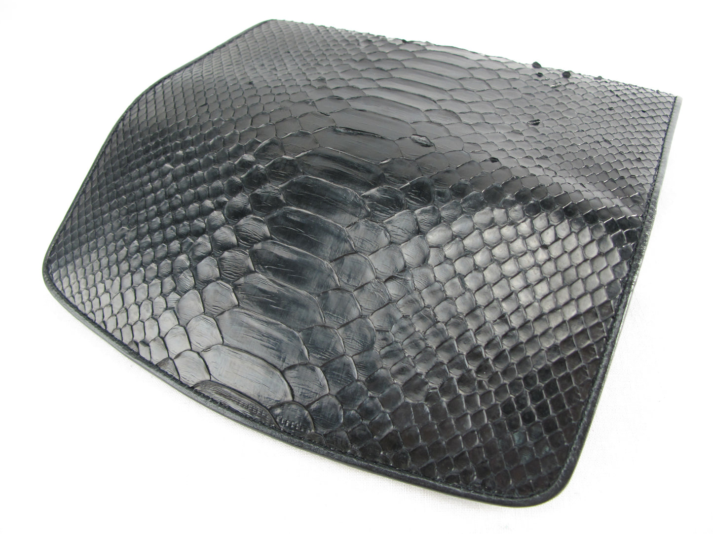 Genuine Python Snake Belly Skin Leather Women's Trifold Clutch Wallet Purse