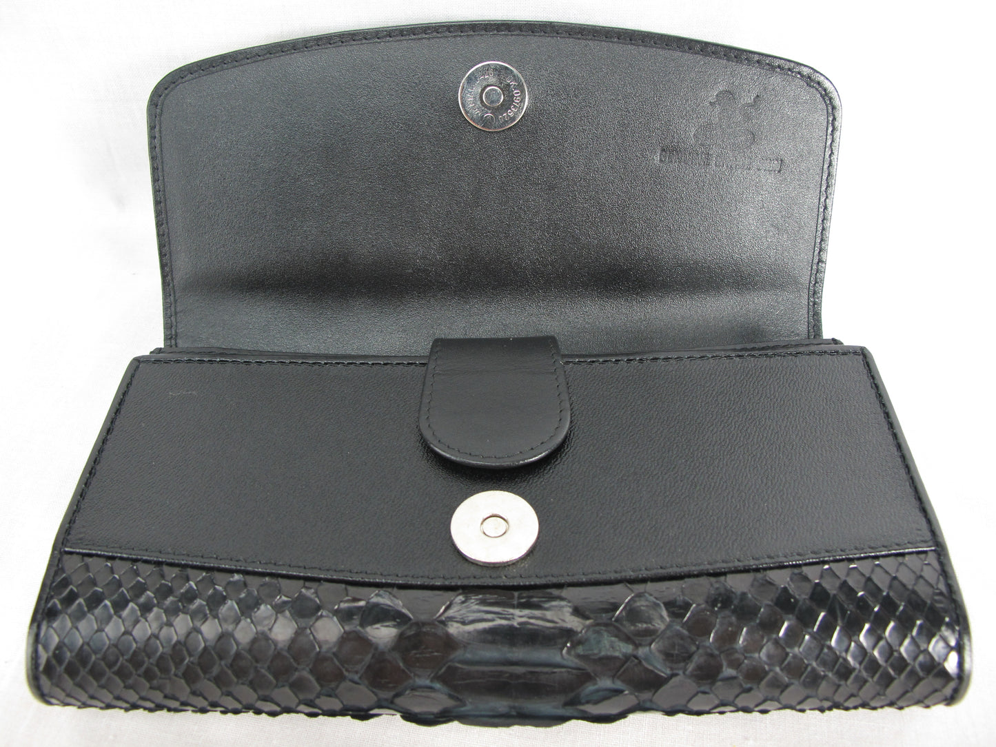 Genuine Python Snake Belly Skin Leather Women's Trifold Clutch Wallet Purse