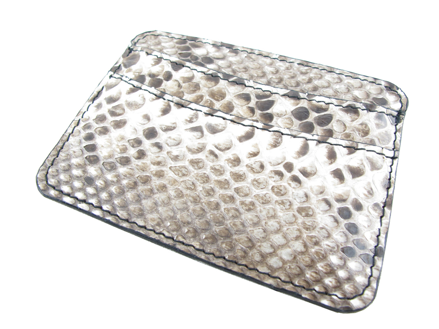 Genuine Python Skin Leather Slim Business & Credit Card Holder Wallet