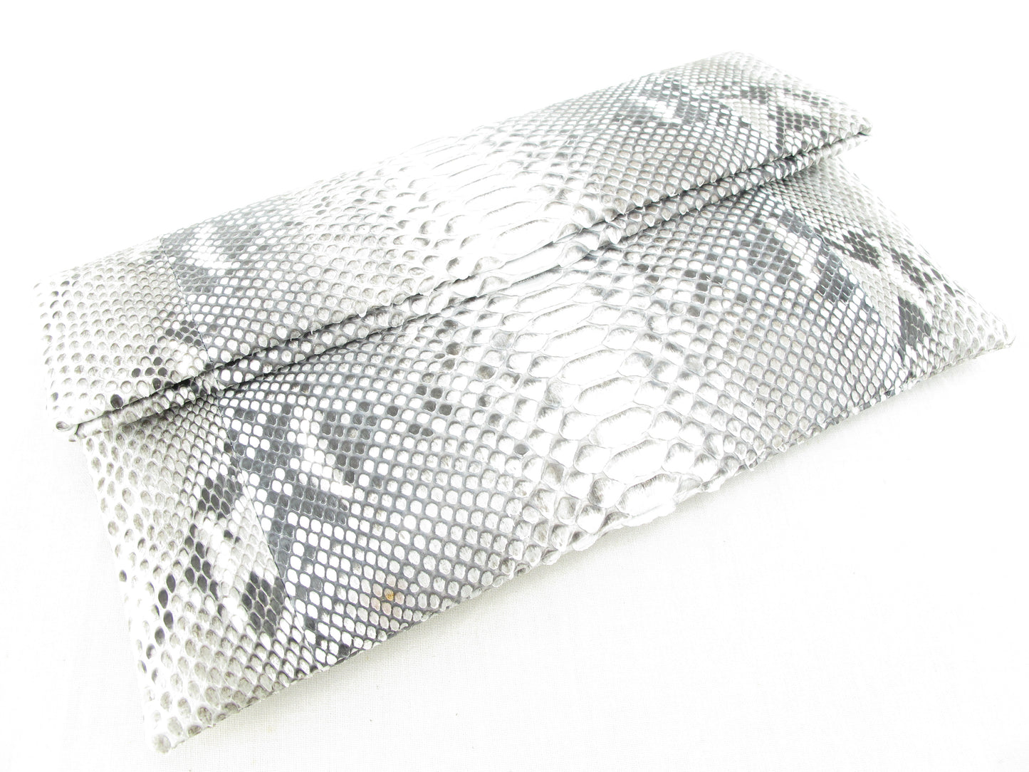 PELGIO Genuine Python Skin Leather Magnetic Fold Clutch Bag Purse