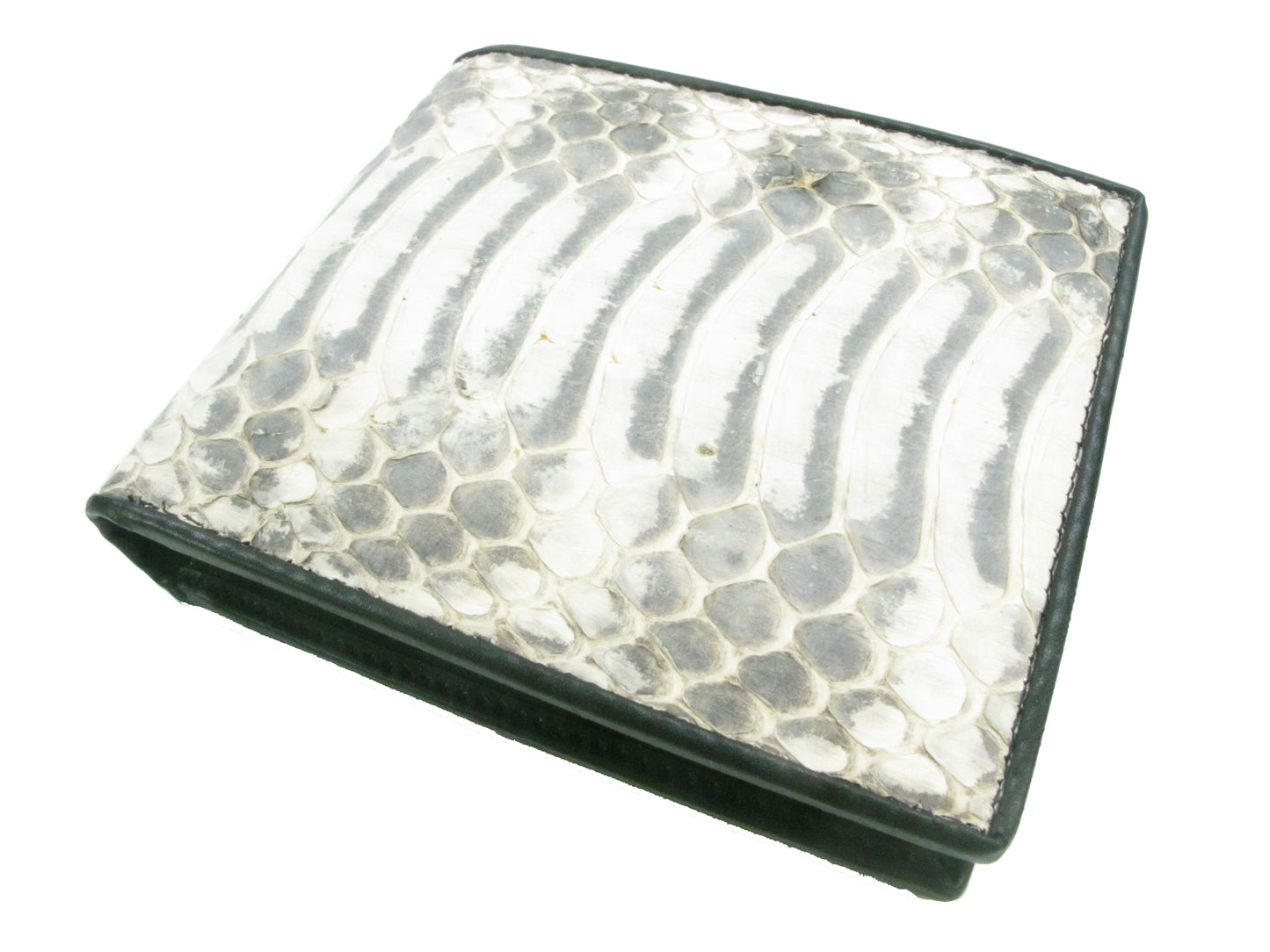 Genuine Rat Snake Belly Skin Leather Bifold Wallet