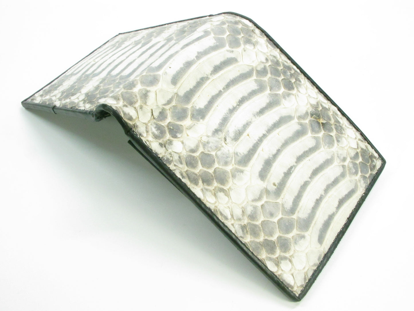 Genuine Rat Snake Belly Skin Leather Bifold Wallet