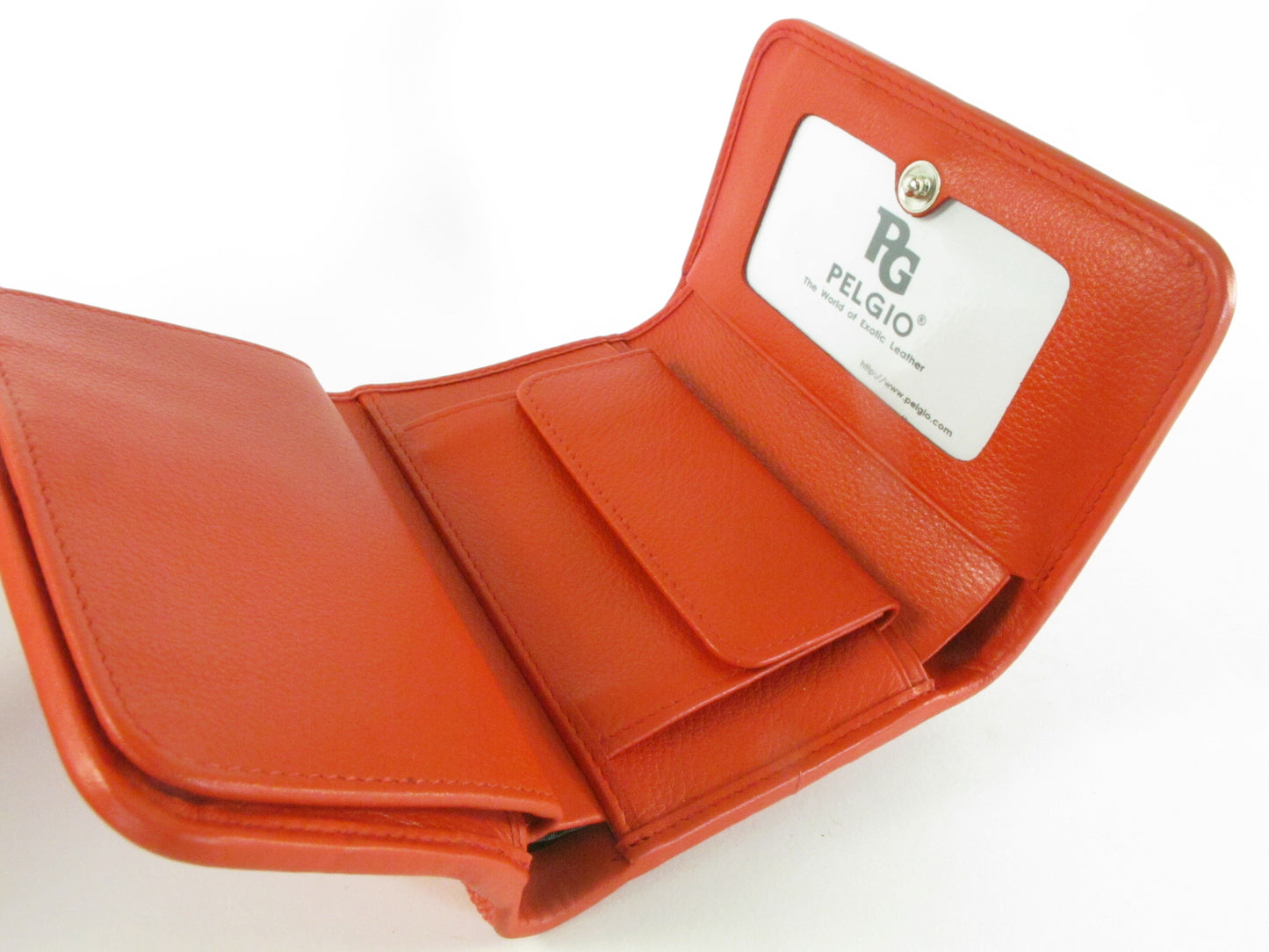 Genuine Polished Stingray Skin Leather Intrecciato Handmade Medium Trifold Clutch Wallet Purse