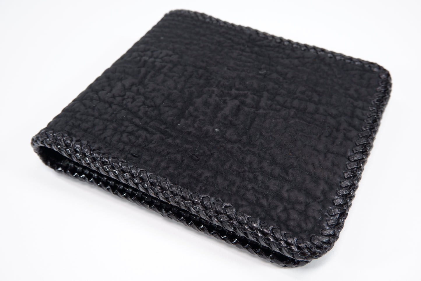 Genuine Shark Skin Leather Handmade Bifold Wallet