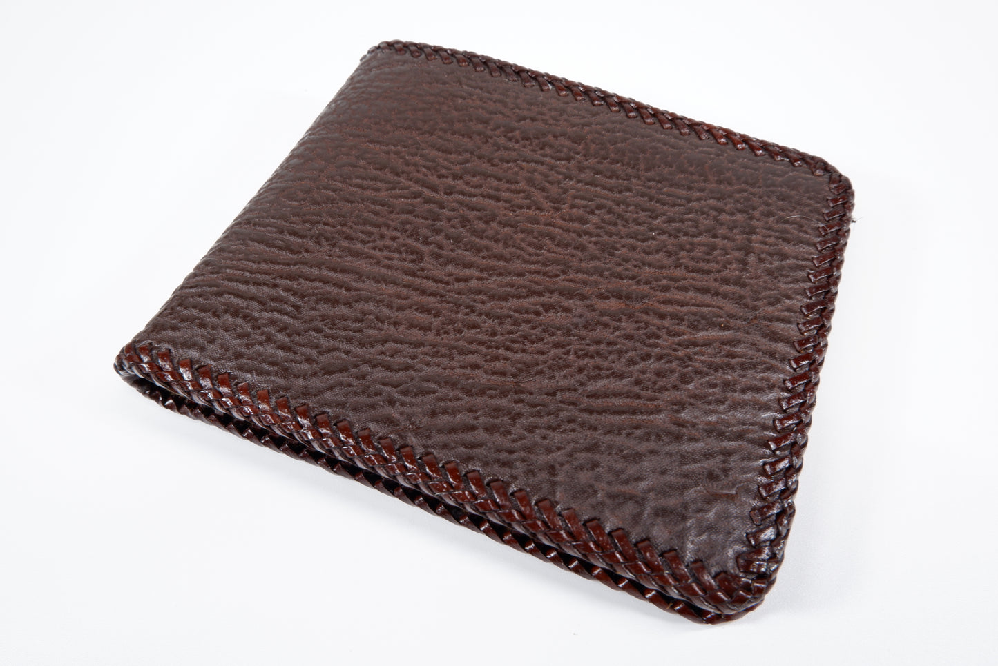 Genuine Shark Skin Leather Handmade Bifold Wallet