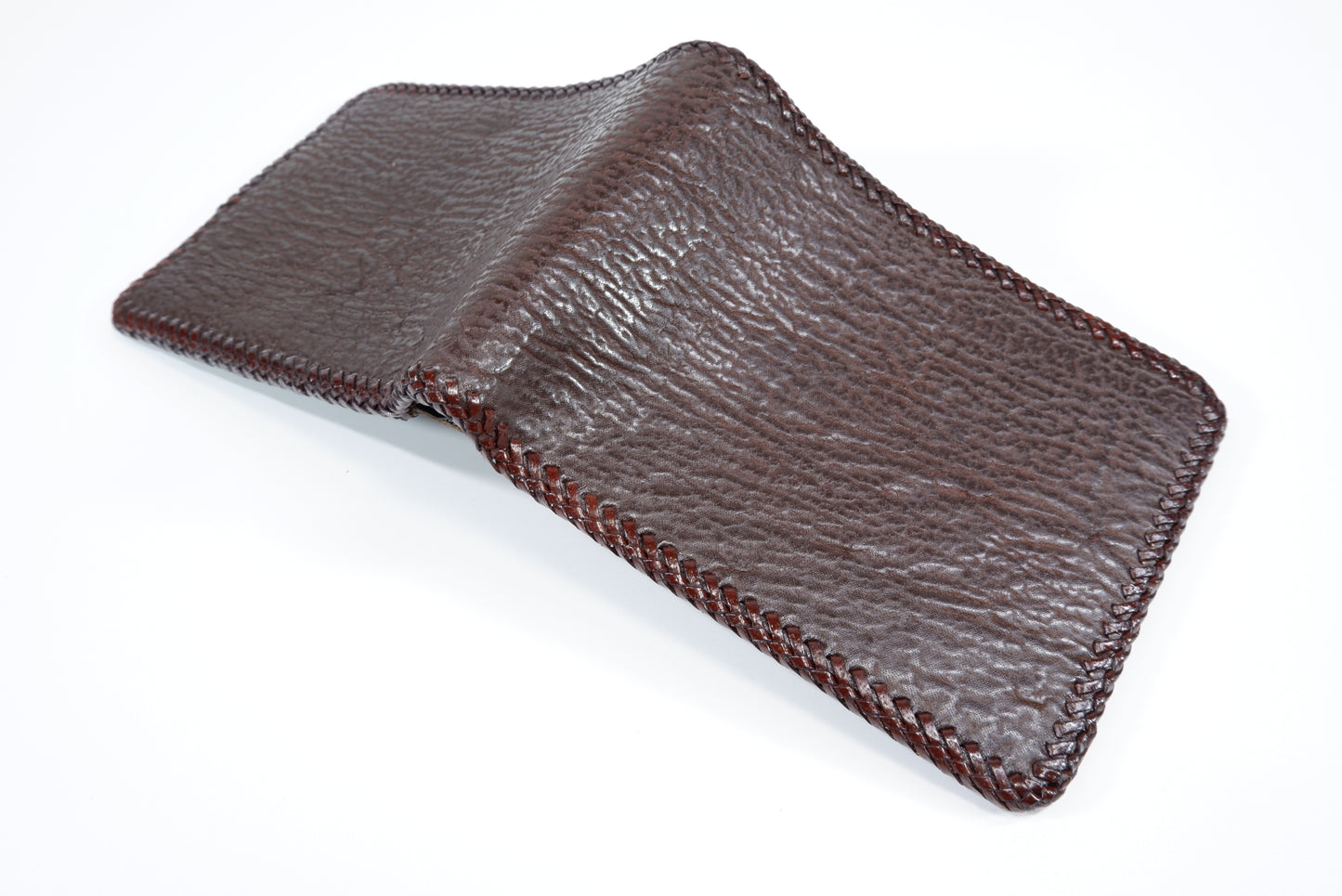 Genuine Shark Skin Leather Handmade Bifold Wallet