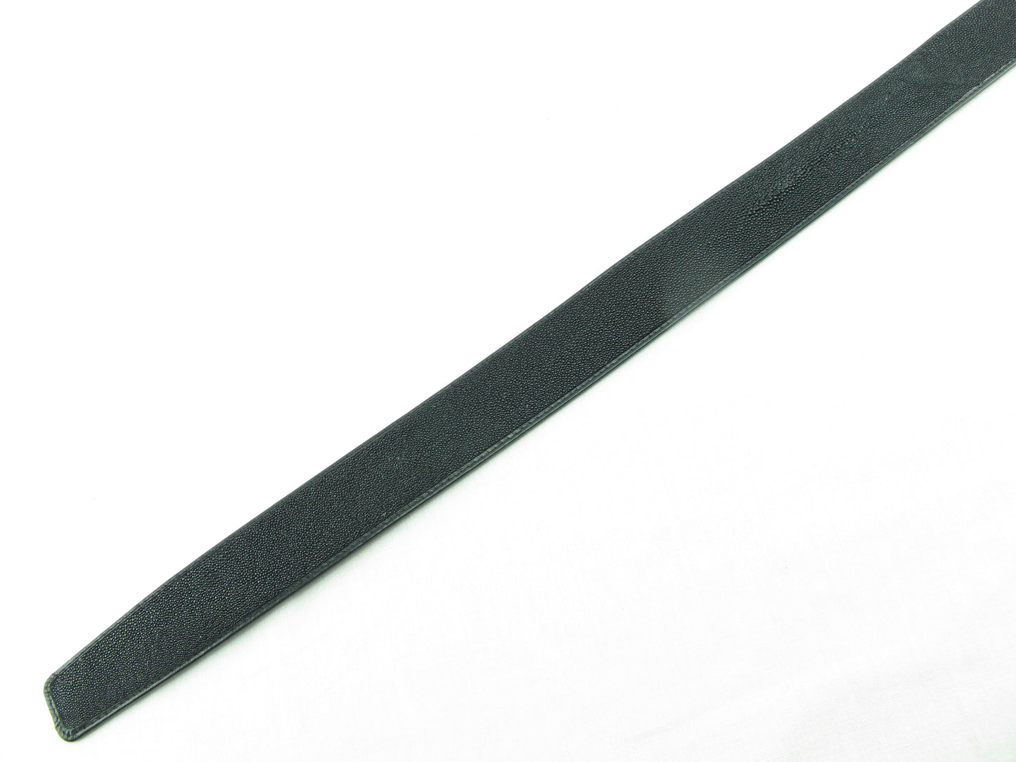 Genuine Stingray Skin Leather Auto Locking Men's Belt All Black