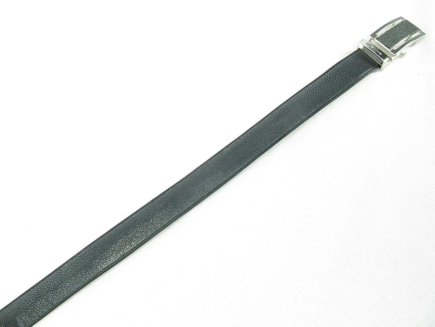 Genuine Polished Stingray Skin Leather Auto Locking Men's Belt