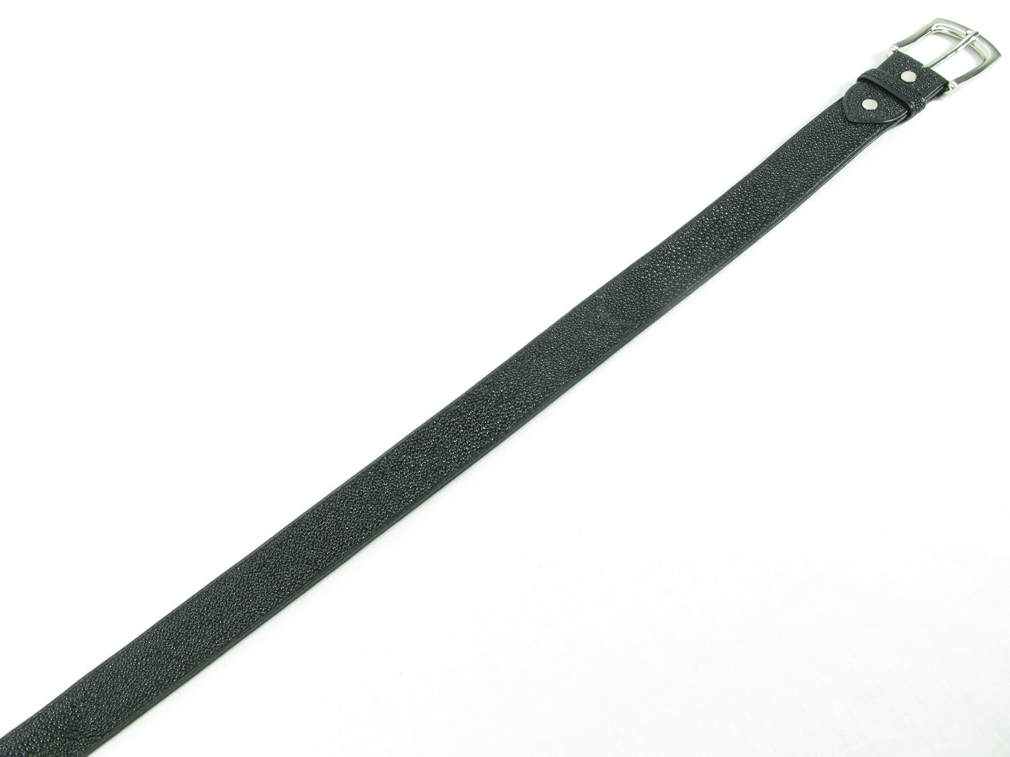 Genuine Stingray Skin Leather Casual Men's Belt Black