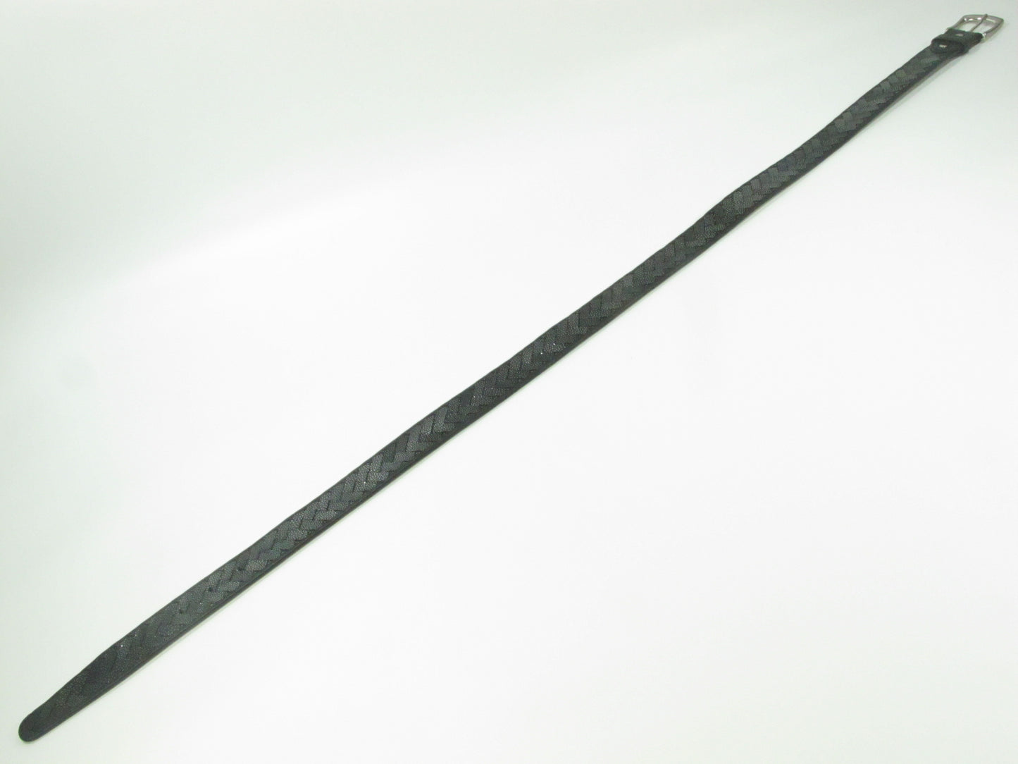 Genuine Polished Stingray Skin Leather Intrecciato Casual Handmade Men's Belt