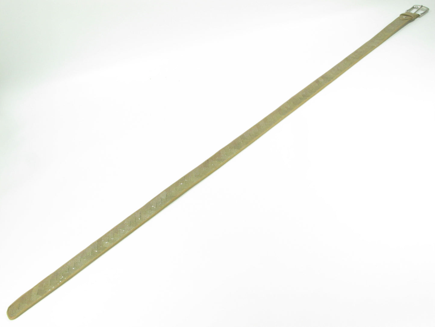 Genuine Polished Stingray Skin Leather Intrecciato Casual Handmade Men's Belt