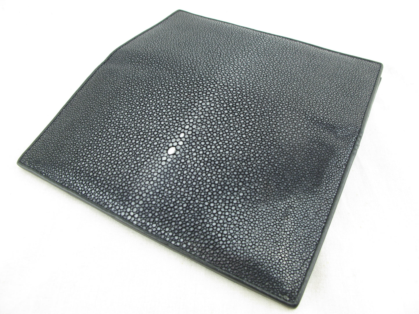 Genuine Polished Stingray Skin Leather Long Checkbook Wallet