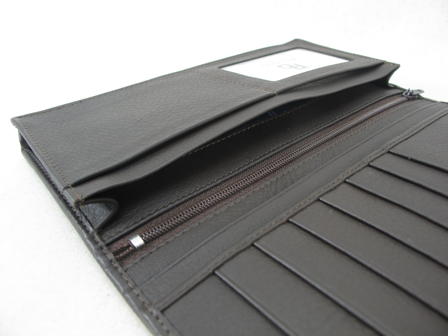 Genuine Polished Stingray Skin Leather Long Checkbook Wallet