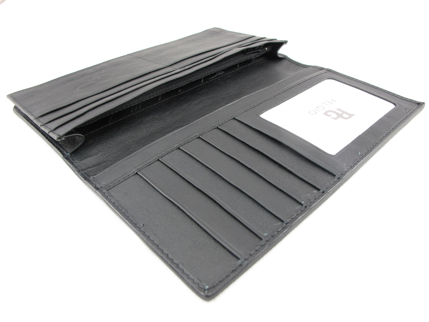 Genuine Row Stingray Skin Leather Long Checkbook Wallet