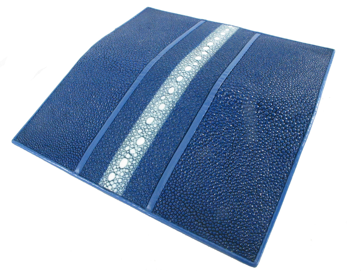 Genuine Row Stingray Skin Leather Long Checkbook Wallet