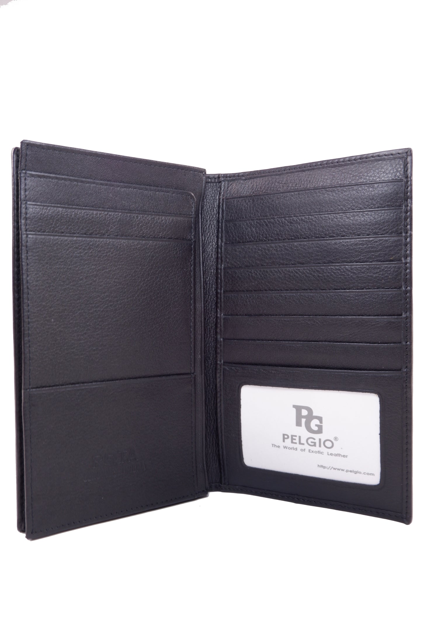 Genuine Stingray Skin Leather Long Checkbook & Passport Holder Wallet