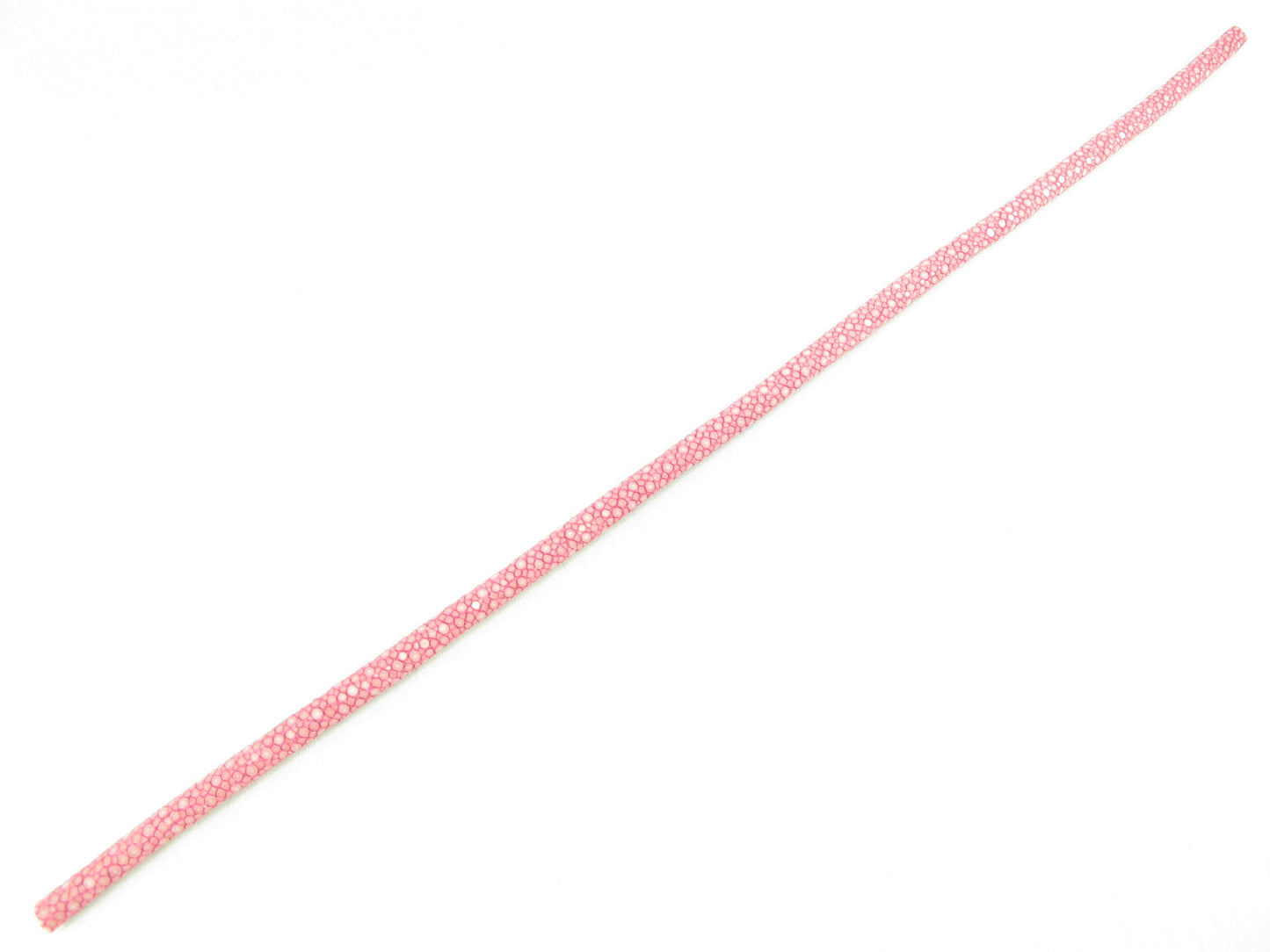 Genuine Polished Stingray Skin Leather Cord Pink