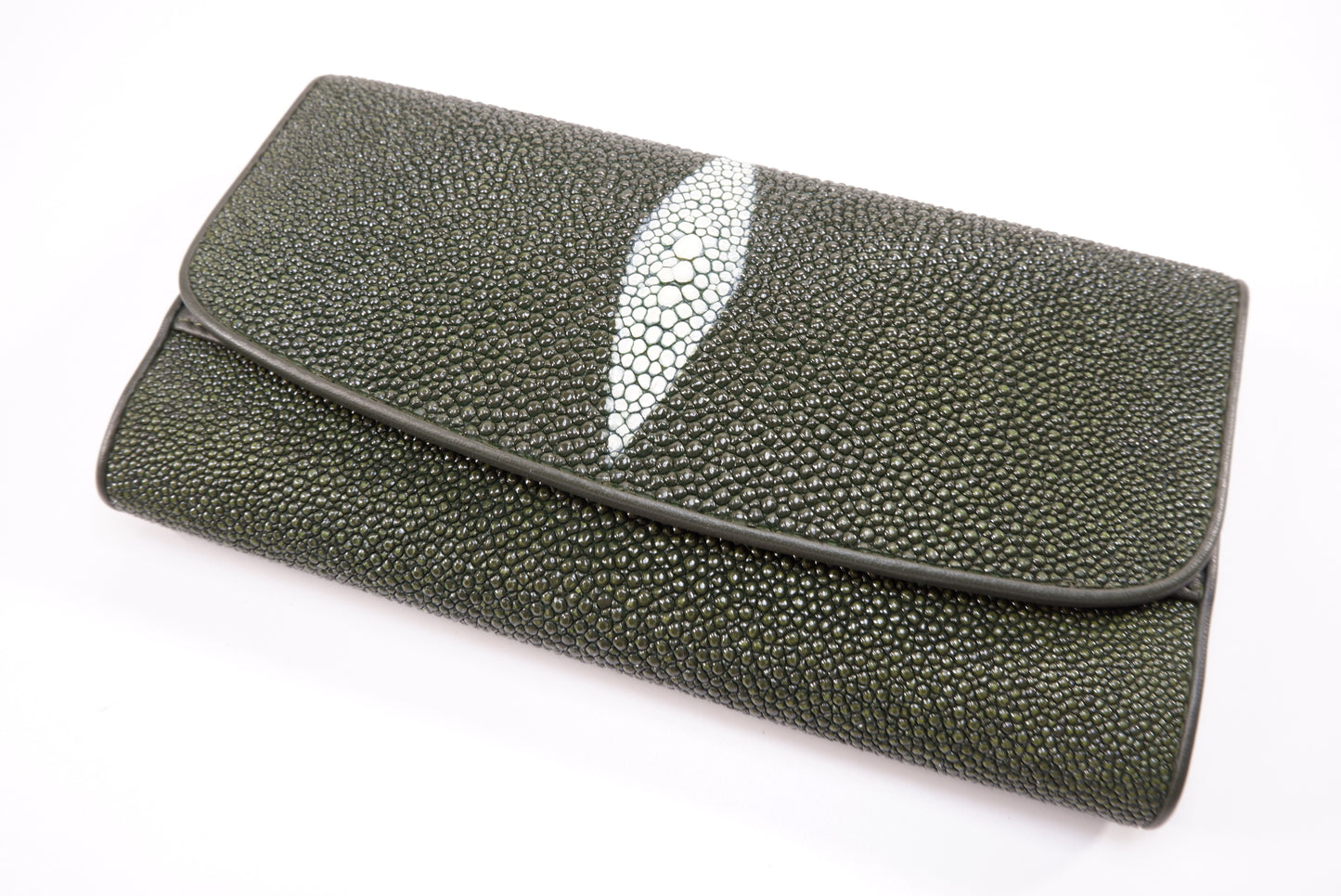 Amazon.com: Pelgio Genuine Stingray Skin Leather Women's Clutch Wallet Purse  (Polished Black) : Clothing, Shoes & Jewelry