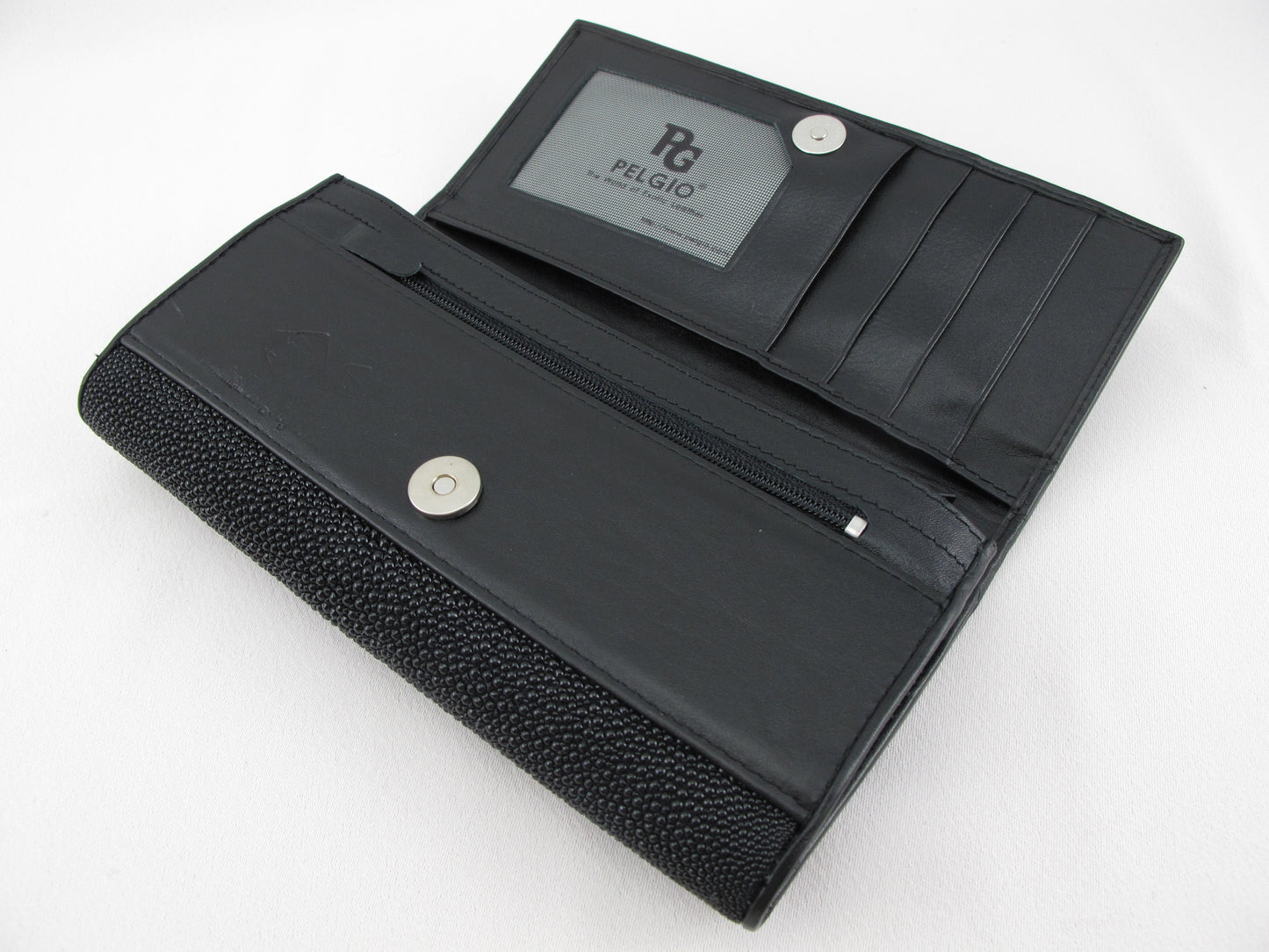 Genuine Stingray Skin Leather Women's Long Clutch Wallet Purse