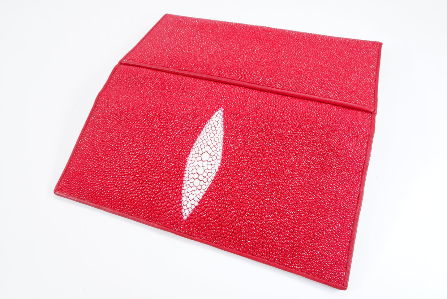 Genuine Stingray Skin Leather Women's Long Clutch Wallet Purse