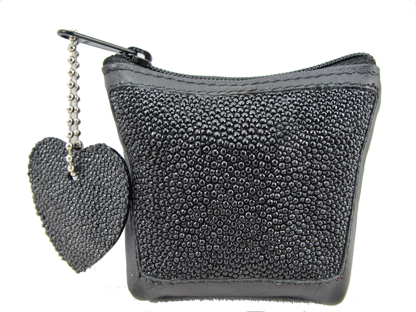 Genuine Stingray Skin Leather Women's Zip Wallet Coins Purse