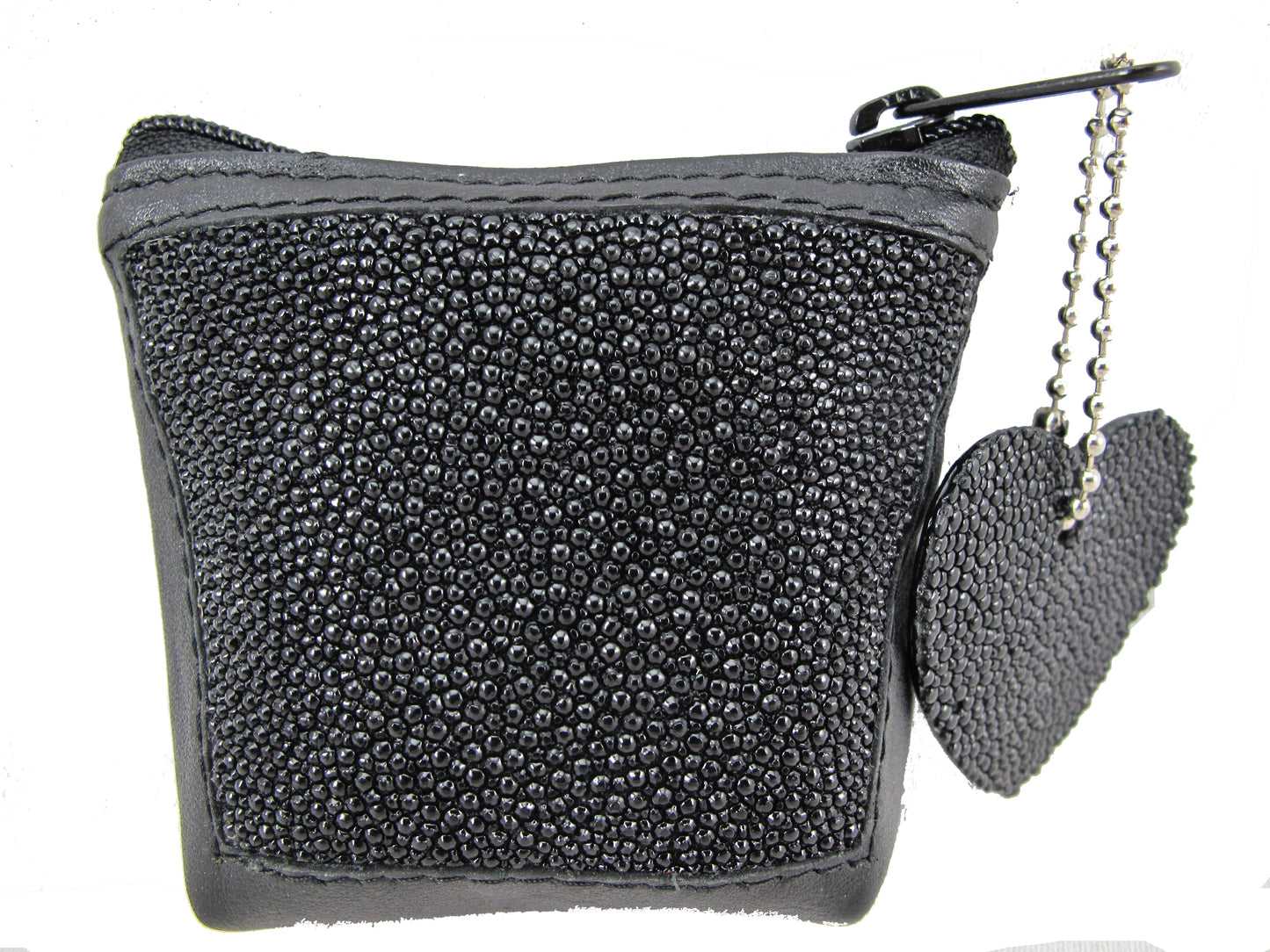 Genuine Stingray Skin Leather Women's Zip Wallet Coins Purse