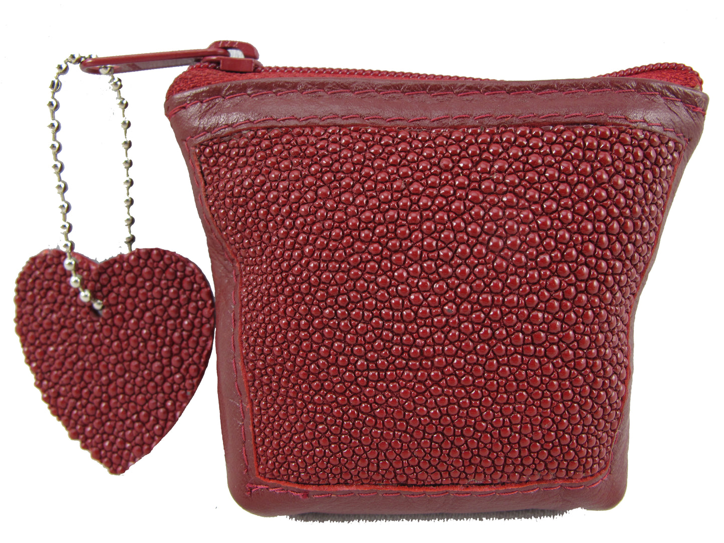Genuine Stingray Skin Leather Women's Zip Wallet Coins Purse