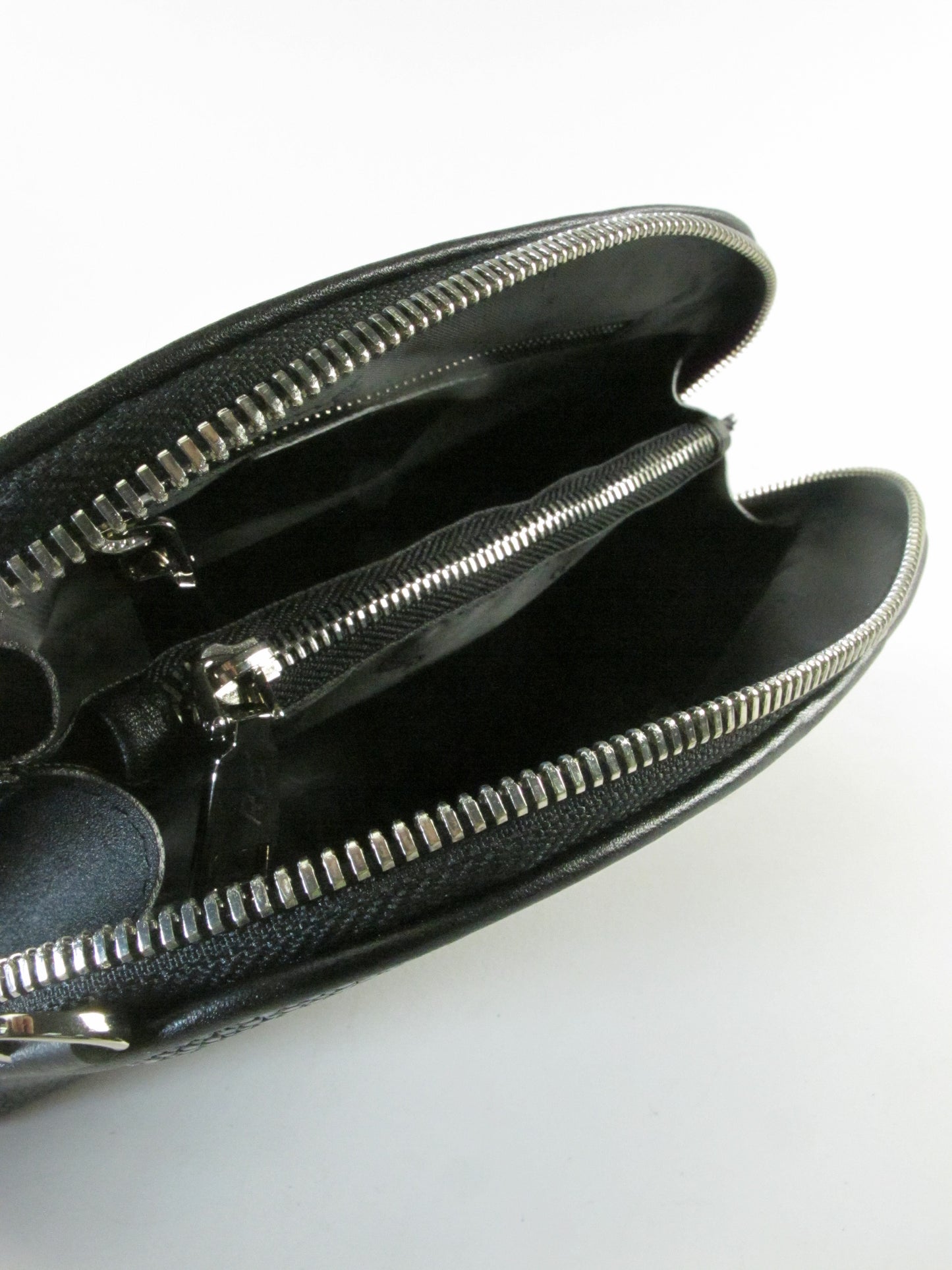 PELGIO Genuine Polished Stingray Skin Leather Women's Zip Wristbag & Shoulderbag Purse