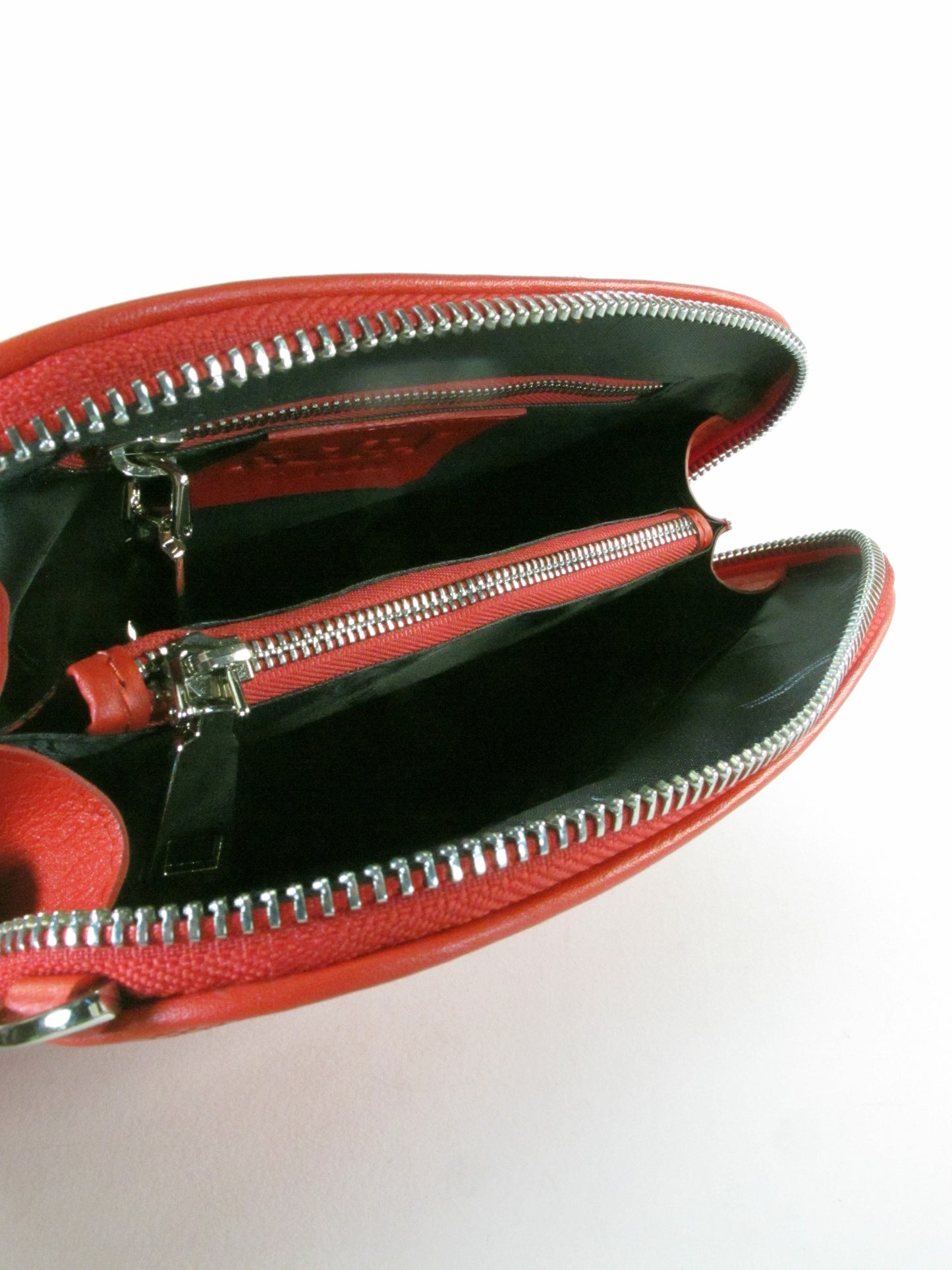 PELGIO Genuine Polished Stingray Skin Leather Women's Zip Wristbag & Shoulderbag Purse