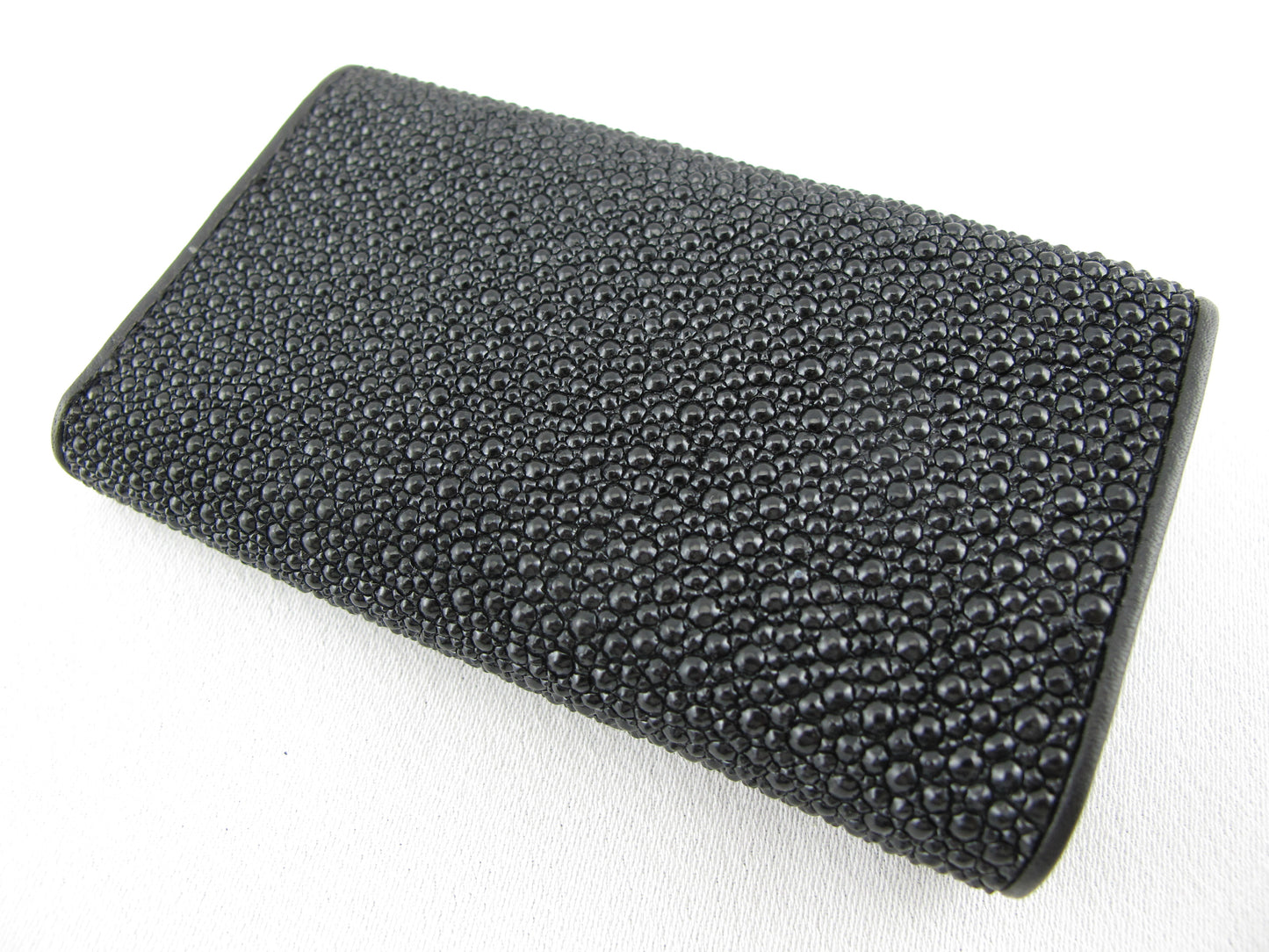 Genuine Stingray Skin Leather Trifold Key Holder Wallet