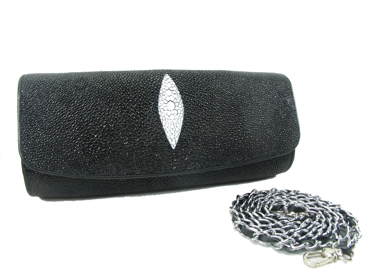 PELGIO Genuine Stingray Skin Leather Women's Messenger Bag Crossbody Purse